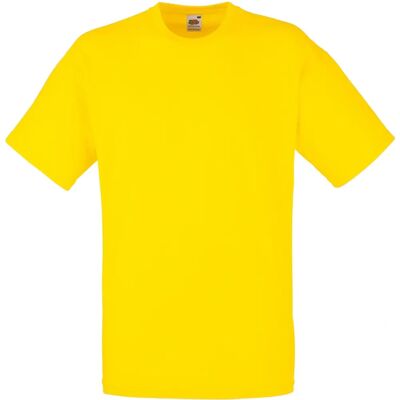 Fruit Of The Loom T-shirt homme à manches courtes - Coton jaune - Taille M - Publicité Fruit Of The Loom T-shirt homme à manches courtes - Coton jaune - Taille M - Publicité