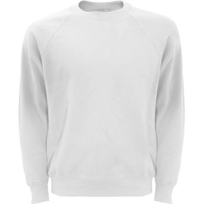 Fruit Of The Loom XL White Raglan Sleeve Sweatshirt - Sweatshirt Fruit Of The Loom XL White Raglan Sleeve Sweatshirt - Sweatshirt