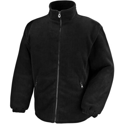 Result Core Black Polartherm Fleece Jacket - Mens Winter Coat Result Core Black Polartherm Fleece Jacket - Mens Winter Coat