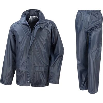 Result Navy Blue Rain Suit - Trousers and Jacket Set Result Navy Blue Rain Suit - Trousers and Jacket Set