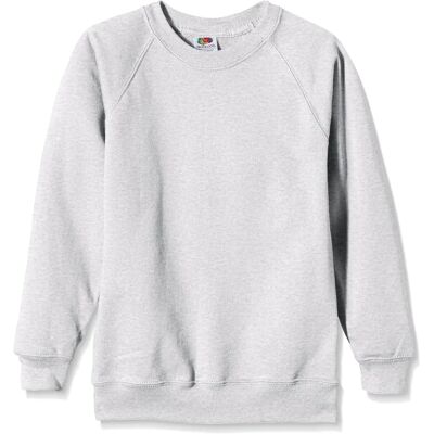Kinder Raglan Sweatshirt Fruit Of The Loom - Heather Gray - 3-4j Kinder Raglan Sweatshirt Fruit Of The Loom - Heather Gray - 3-4j