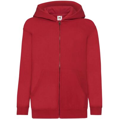 Fruit Of The Loom Red Kids Hoodie - Hooded Sweatshirt Fruit Of The Loom Red Kids Hoodie - Hooded Sweatshirt