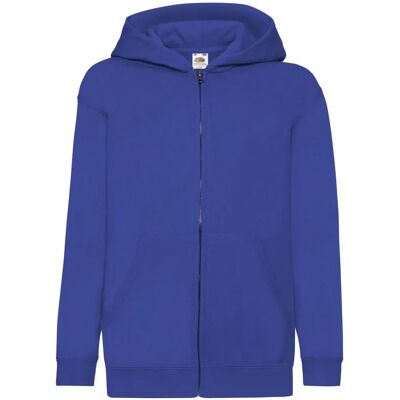 Fruit Of The Loom Childrens/Kids Unisex Hooded Sweatshirt Jacket - Royal - 5-6 Fruit Of The Loom Childrens/Kids Unisex Hooded Sweatshirt Jacket - Royal - 5-6