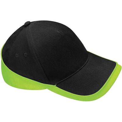 Casquette de compétition unisexe Beechfield - Casquette de baseball - Noir / Vert citron Casquette de compétition unisexe Beechfield - Casquette de baseball - Noir / Vert citron
