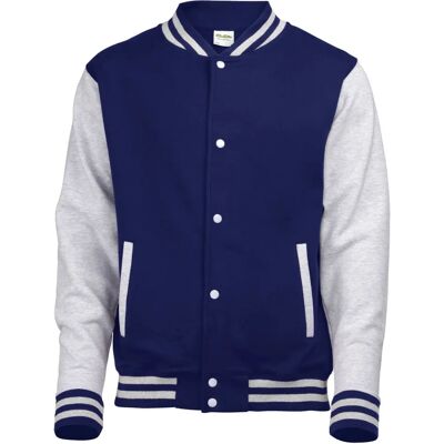 Awdis Kids Unisex Varsity Jacket - Schoolwear Oxford Navy/Heather Grey - Jacket Awdis Kids Unisex Varsity Jacket - Schoolwear Oxford Navy/Heather Grey - Jacket
