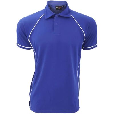 Finden & Hales Royal/White Piped Sports Polo Shirt - Sports Polo Shirt Finden & Hales Royal/White Piped Sports Polo Shirt - Sports Polo Shirt