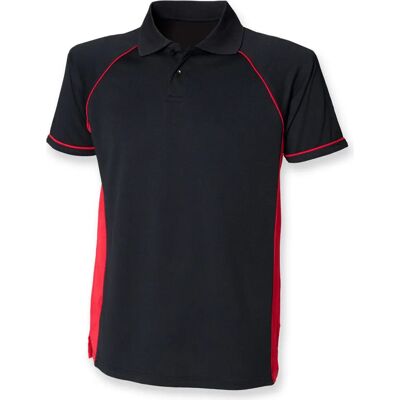Finden & Hales Mens Black/Red Performance Polo - Sports T-Shirt Finden & Hales Mens Black/Red Performance Polo - Sports T-Shirt