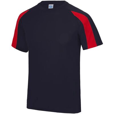 Just Cool Mens Contrast Cool Sports Plain T-Shirt - T-Shirt Just Cool Mens Contrast Cool Sports Plain T-Shirt - T-Shirt