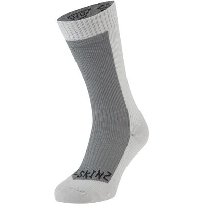 Sealskinz Waterproof Cold Weather Mid Length Outdoor Sock - Grey Sealskinz Waterproof Cold Weather Mid Length Outdoor Sock - Grey