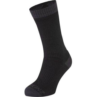 Sealskinz Waterproof Warm Weather Mid Length Sock - Black/Grey Sealskinz Waterproof Warm Weather Mid Length Sock - Black/Grey