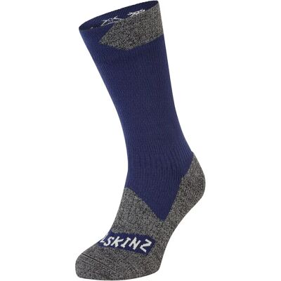 Sealskinz Wasserfeste Allwetter-Mid-Length-Socke - Blau/Grau Meliert Sealskinz Wasserfeste Allwetter-Mid-Length-Socke - Blau/Grau Meliert