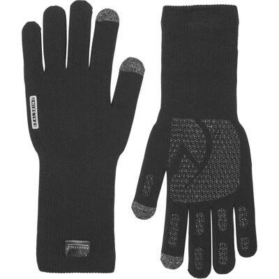 Sealskinz Skeyton Waterproof All Weather Ultra Grip Knitted Gauntlet Cycling Gloves - Black - Cycling Gloves Sealskinz Skeyton Waterproof All Weather Ultra Grip Knitted Gauntlet Cycling Gloves - Black - Cycling Gloves