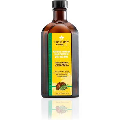 Aceite de Ricino Negro de Jamaica con Romero de Nature Spell 150ml - Aceite para cabello y cuerpo Aceite de Ricino Negro de Jamaica con Romero de Nature Spell 150ml - Aceite para cabello y cuerpo