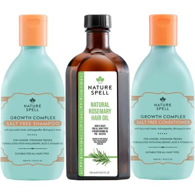 Nature Spell Rosemary Oil with Hair Growth Shampoo and Conditioner - Rosemary Hair Oil Nature Spell Rosemary Oil with Hair Growth Shampoo and Conditioner - Rosemary Hair Oil