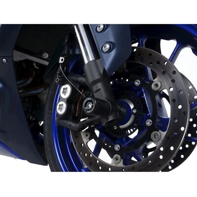 R&g Yamaha Yzf R7 2022 - Protection d'axe de roue avant - Publicité R&g Yamaha Yzf R7 2022 - Protection d'axe de roue avant - Publicité