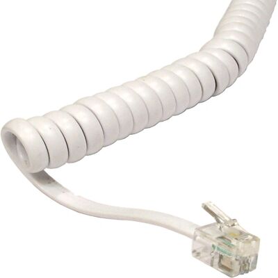 Cables Direct RJ10 Handset Cable - 5m White Cables Direct RJ10 Handset Cable - 5m White