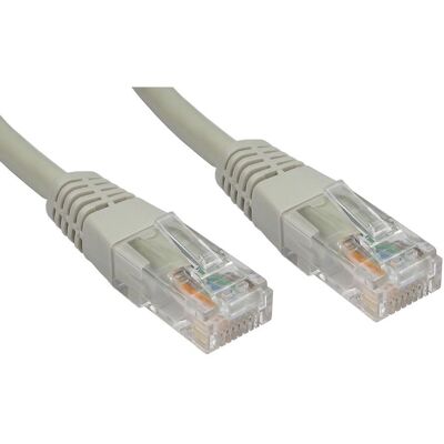 Cables Direct 5m Cable Réseau Cat6 UTP Gris - Publicité Cables Direct 5m Cable Réseau Cat6 UTP Gris - Publicité