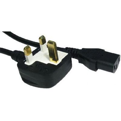 Cables Direct Black Power Cable - 3m Power Cable Cables Direct Black Power Cable - 3m Power Cable