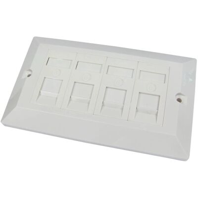 Cables Direct Cables Direct CDL 4Port Cat6Faceplate - DualGangV2 - Network Faceplate Cables Direct Cables Direct CDL 4Port Cat6Faceplate - DualGangV2 - Network Faceplate