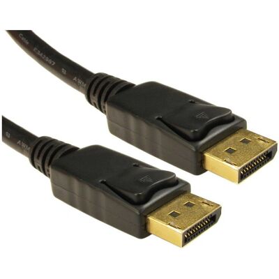 Cables Direct CDLDP-003LOCK Locking DisplayPort Cable - 3m Black Cables Direct CDLDP-003LOCK Locking DisplayPort Cable - 3m Black