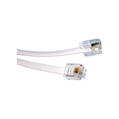 Cables Direct - 88BT-107.5 - Blanc - 7.5 m - câble téléphonique - Publicité Cables Direct - 88BT-107.5 - Blanc - 7.5 m - câble téléphonique - Publicité