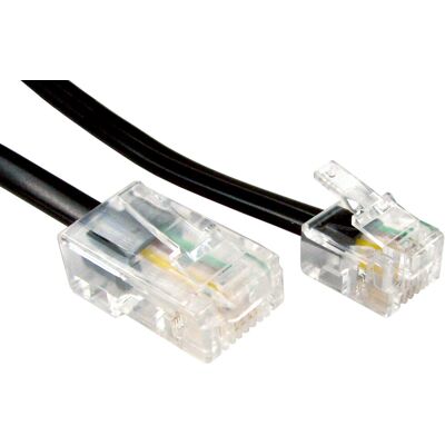 Câble RJ11 RJ45 10m de Cables Direct - Noir - Publicité Câble RJ11 RJ45 10m de Cables Direct - Noir - Publicité