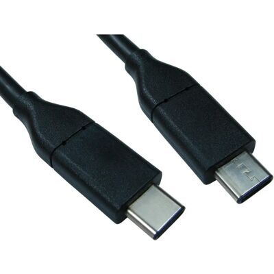 Cables Direct USB C 1m Cable - Black Cables Direct USB C 1m Cable - Black