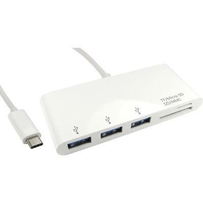 Cables Direct USB-C Hub 3 Ports - White - USB Hub / Docking Station Cables Direct USB-C Hub 3 Ports - White - USB Hub / Docking Station