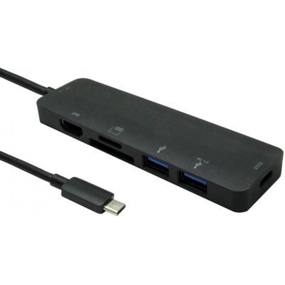 Cables Direct NLUSB3C-6PHUB Laptop Dock/Port Replikator - Schwarz Cables Direct NLUSB3C-6PHUB Laptop Dock/Port Replikator - Schwarz