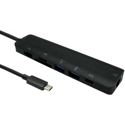 Cables Direct Cables Direct NLUSB3C-7PHUB - Docking Station - Black Cables Direct Cables Direct NLUSB3C-7PHUB - Docking Station - Black