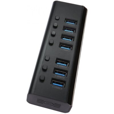 Cables Direct Cables Direct 7 Port USB Hub - Black Cables Direct Cables Direct 7 Port USB Hub - Black
