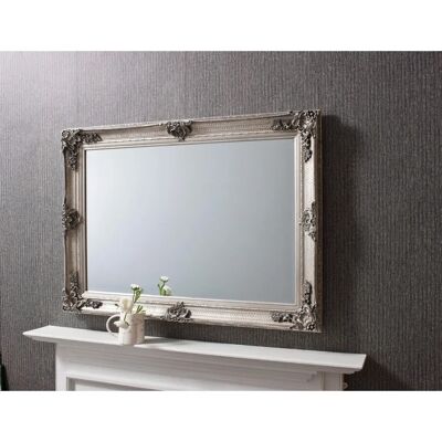 Silver Antique Wall Mirror - Large Full Length 3ft7 x 2ft7 Silver Antique Wall Mirror - Large Full Length 3ft7 x 2ft7