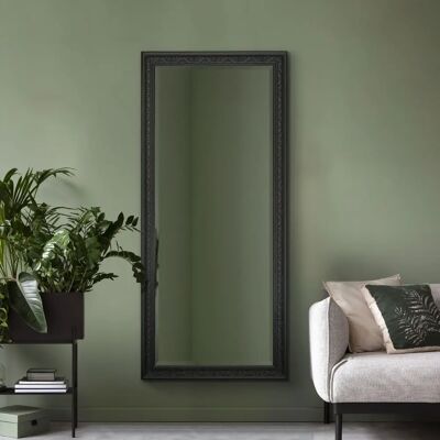 Unknown Model Black Vintage Full Length Mirror - Wall Type Unknown Model Black Vintage Full Length Mirror - Wall Type