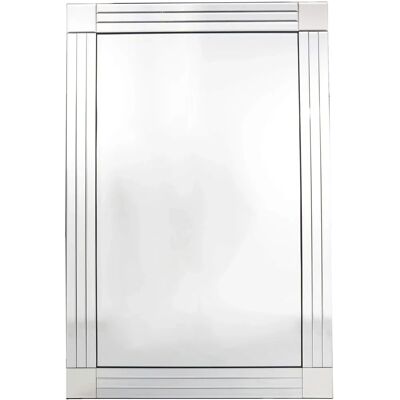 Memorabiliaoutlet Silver Triple Bevelled Wall Mirror - Wall Mirror Memorabiliaoutlet Silver Triple Bevelled Wall Mirror - Wall Mirror