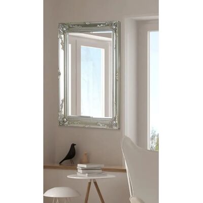 Silver Vintage Antique Wall Mirror 3ft8x2ft8 - Mirror Silver Vintage Antique Wall Mirror 3ft8x2ft8 - Mirror