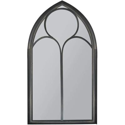 MirrorOutlet Somerley Chapel Arch Large Black Garden Wall Mirror - Wall Mirror MirrorOutlet Somerley Chapel Arch Large Black Garden Wall Mirror - Wall Mirror