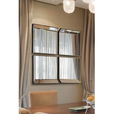 Brand Unknown Model 4 Panel Frameless Wall Mirror - Wall Mirror Brand Unknown Model 4 Panel Frameless Wall Mirror - Wall Mirror