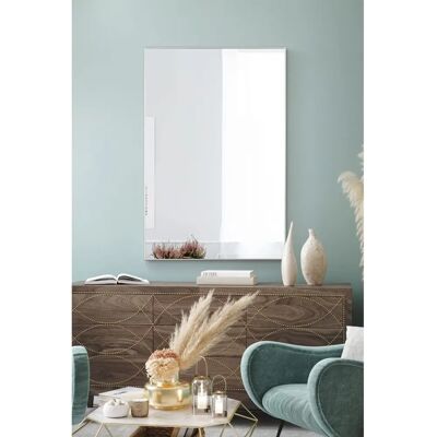 Manhattan Silver Wall Mirror - Modern Design 92x61.5cm Manhattan Silver Wall Mirror - Modern Design 92x61.5cm