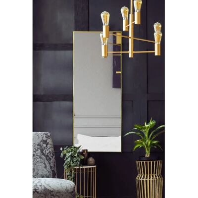 Manhattan Gouden Muurspiegel - Modern Ontwerp 153x61.5cm Manhattan Gouden Muurspiegel - Modern Ontwerp 153x61.5cm