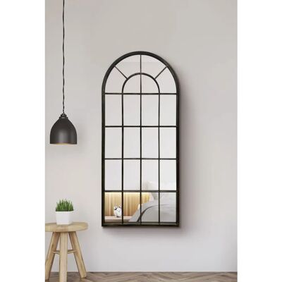 Memorabiliaoutlet Black Arched Outdoor Mirror - Mirror Memorabiliaoutlet Black Arched Outdoor Mirror - Mirror