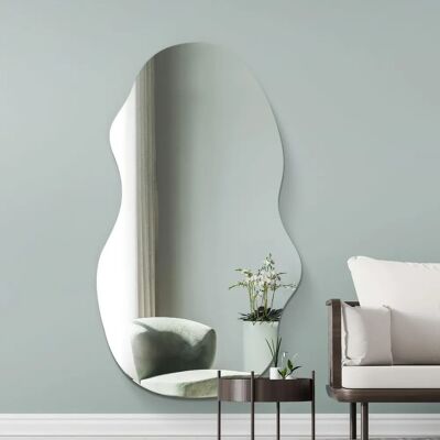 Mirroroutlet Lacuna Large Frameless Pond Mirror - 63" X 28" Mirroroutlet Lacuna Large Frameless Pond Mirror - 63" X 28"