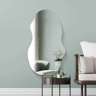 Mirroroutlet Lacuna Frameless Large Mirror - 47" x 21" - Modern Mirroroutlet Lacuna Frameless Large Mirror - 47" x 21" - Modern