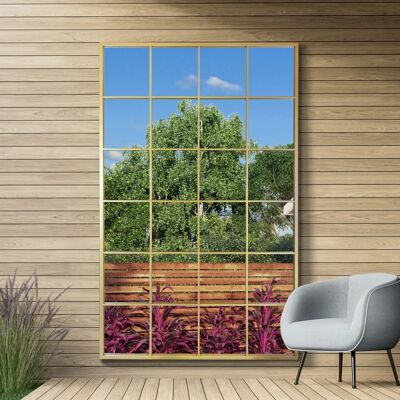 Genestra Large Gold Garden Wall Mirror - 69" x 43" Genestra Large Gold Garden Wall Mirror - 69" x 43"