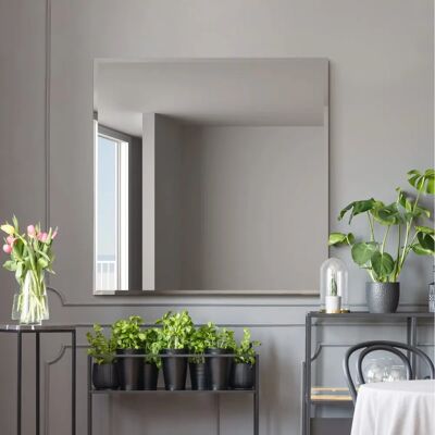 Mirroroutlet Modern Square Wall Mirror - Large 39x39 inches Mirroroutlet Modern Square Wall Mirror - Large 39x39 inches