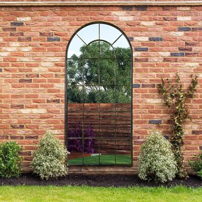 Black Antique Large Garden Mirror - Arched 71"x33.5" - Garden Decor Black Antique Large Garden Mirror - Arched 71"x33.5" - Garden Decor