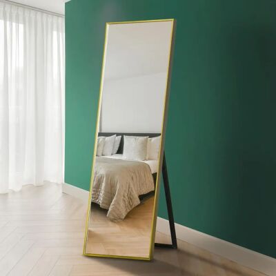 Mirroroutlet Artus Large Gold Aluminium Mirror - 67"X23" Mirroroutlet Artus Large Gold Aluminium Mirror - 67"X23"