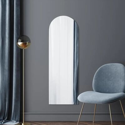 Mirroroutlet Arcus Large Frameless Arched Wall Mirror - 59" X 20" Mirroroutlet Arcus Large Frameless Arched Wall Mirror - 59" X 20"