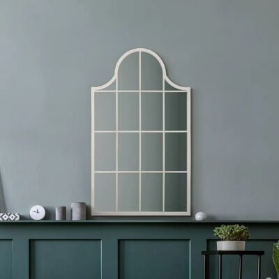 Mirroroutlet Arcus Biały Metalowy Łukowy Lustro 41" Mirroroutlet Arcus Biały Metalowy Łukowy Lustro 41"