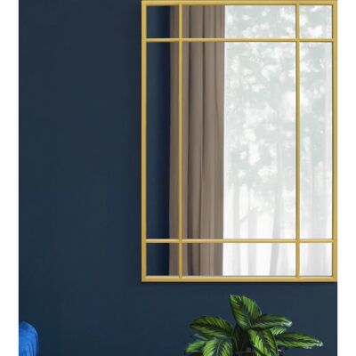 Fenestra Extra Large Gold Contemporary Mirror - 39" X 27" Fenestra Extra Large Gold Contemporary Mirror - 39" X 27"