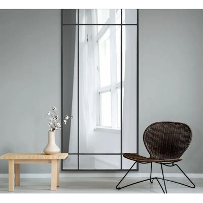 Mirroroutlet Large Black Contemporary Wall Mirror - 71" x 33" Mirroroutlet Large Black Contemporary Wall Mirror - 71" x 33"